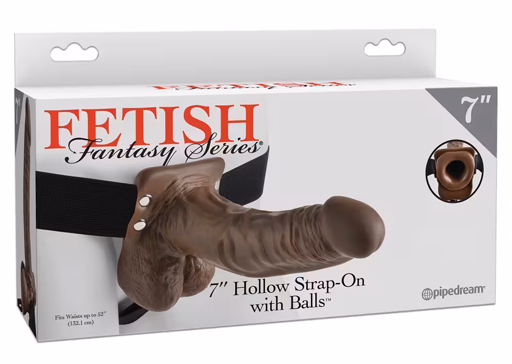 Wydrożony strap-on z jądrami