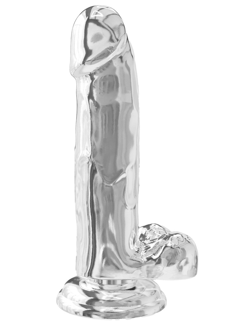 DILDO TOYJOY GET REAL CLEAR Z JĄDRAMI 7"